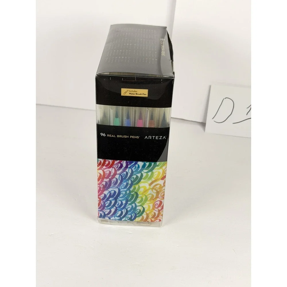 Arteza 96 Real‎ Brush Pens Premium Blendable Water-Based Ink Set w/ Brush Pen